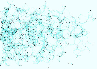 Procedural Art Network Mesh background illustration