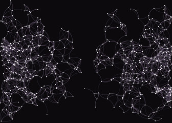 Procedural Art Network Mesh background illustration