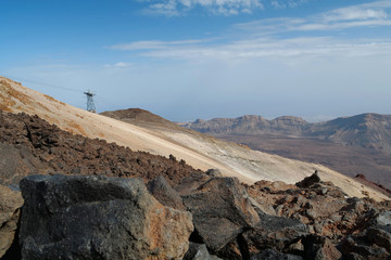 On slopes of Volcano Teide on Tenerife island, Canary islands, Spain