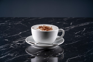 Traditional Turkish drink sahlep with cinnamon stock photo stock photo