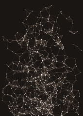 Procedural Art Network Mesh background illustration