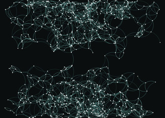 Procedural Art Network Mesh background illustration