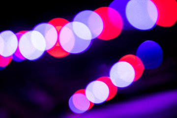 Bokeh Formes g&eacute;om&eacute;triques led guirlande lumineuse cerles rouge et bleu