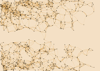 Procedural Art Network Mesh background illustration