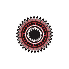 Aboriginal art dots painting icon logo design