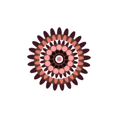 Aboriginal art dots painting icon logo design