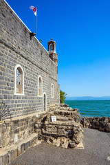 Fototapeta na wymiar Church on the shore - Tabgha