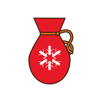 merry christmas santa claus bag with snowflake