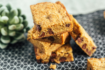 Chocolate Chip Blondie Squares