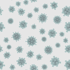 Naklejka premium The background depicts a variety of viruses increased.