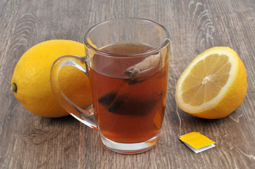 Tasse de thé au citron
