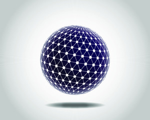 3d blue glowing circle on a gradient background