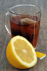 Tasse de thé au citron