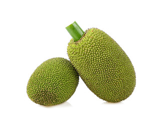 Fresh jackfruit isolate on white background.
