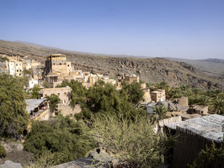 Fototapeta na wymiar Traditional Omani village, Misfat al Abriyyin village. Oman