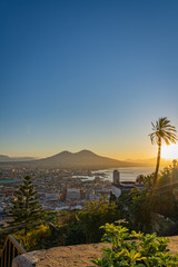 Fototapeta premium A look at the city of Naples Italy