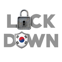 South Korea country lockdown concept during global crisis. 3D Render