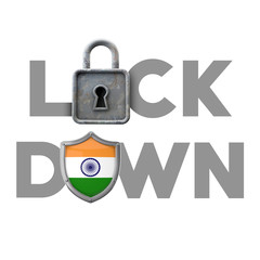 India country lockdown concept during global crisis. 3D Render