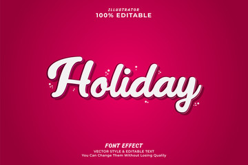 Modern holiday text effect, editable style