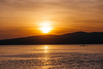 Sunset on the black sea coast Gelendzhik, Krasnodar region