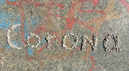 Corona Schriftzug