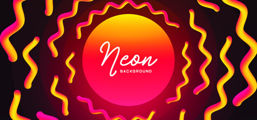Elegant Neon Background Banner