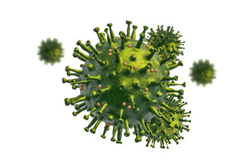 3D Rendering of Corona Virus as Pandemic