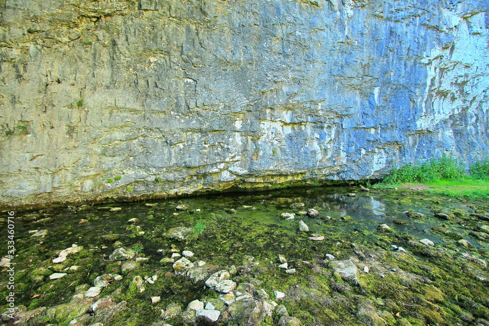 Poster Karst water spring at Malhan Cove, United Kingdom