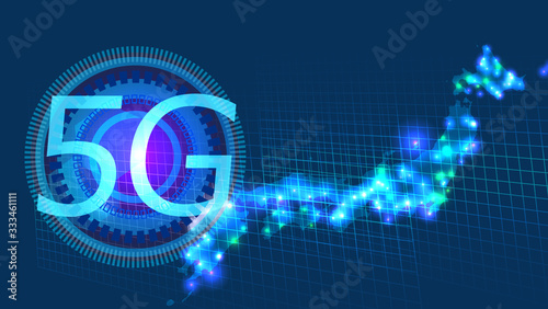 日本のネットワークサイバーコミュニケーションitイメージ背景 Wall Mural Rrice