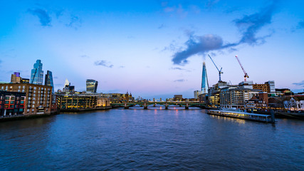 Fototapeta na wymiar City of London skyline at Dusk