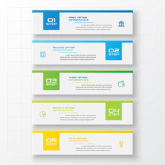 Business infographics template 4 steps rectangle,Vector illustration.
