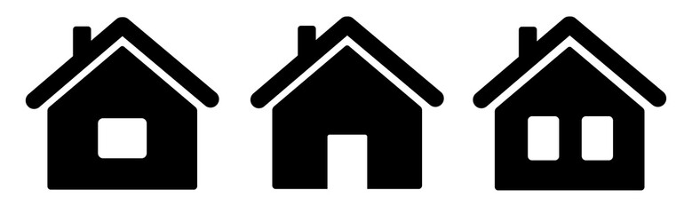 Web homes flats icons for apps and wabsites. House icons .