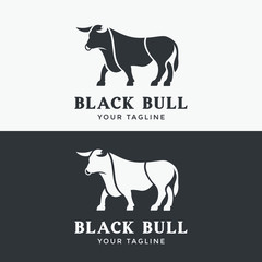  Abstract Creative bull horns logo template