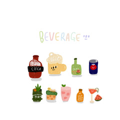 set of beverage icons