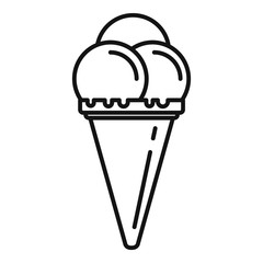 Fototapeta na wymiar Ice cream icon. Outline ice cream vector icon for web design isolated on white background