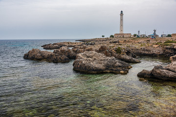 Fototapeta na wymiar Lighthouse in Favignana, Sicily