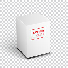 White Product Package Box Illustration