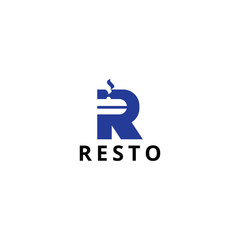 Fototapeta premium Restaurant, resto, food court, cafe logo template.