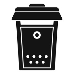 Metal mailbox icon. Simple illustration of metal mailbox vector icon for web design isolated on white background