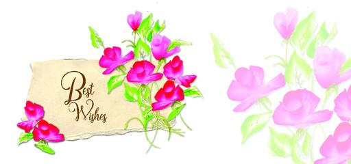 Watercolor Floral Best Wishes Background