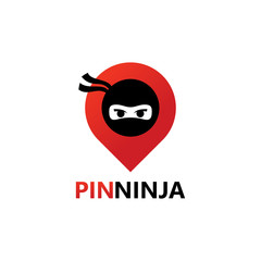 Pin Ninja Logo Template Design
