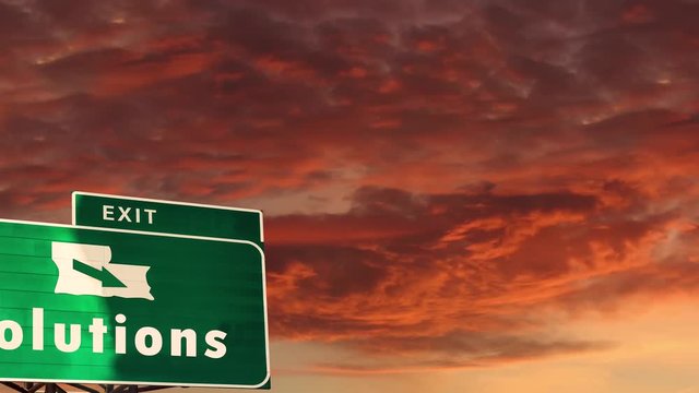 Street Sign the Way to Solutions