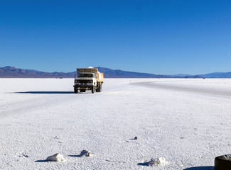 The Salinas Grandes are located in the northwestern part of Argentina, at an average altitude of...