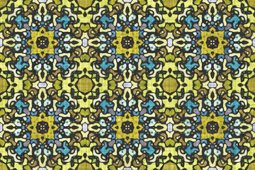 Kaleidoscope seamless pattern- autumn motive