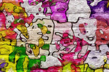 Background- art graffiti wall. Digital illustration created without reference image