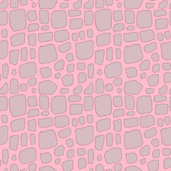Stones handdrawn seamless gray pattern. Vector illustration.
