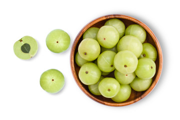 Gooseberry isolated on white.