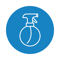cleaning spray bottle icon, block style