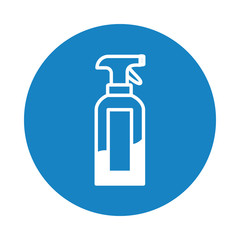 spray bottle icon, block style