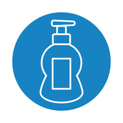 hand soap bottle icon, block style